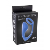 Синее эрекционное кольцо с анальной пробкой Button Anal Plug - Lola Games - в Белгороде купить с доставкой