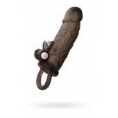 Чёрная насадка на пенис Toyfa XLover с вибрацией - ToyFa - в Белгороде купить с доставкой