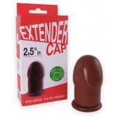 Коричневый латексный удлинитель пениса 2.5 in - Sitabella - в Белгороде купить с доставкой