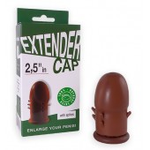 Коричневый латексный удлинитель пениса 2.5 in с шипиками - Sitabella - в Белгороде купить с доставкой
