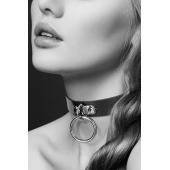 Узенький ошейник из полиуретана с кольцом - Bijoux Pour Toi - купить с доставкой в Белгороде