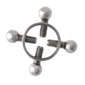 Серебристые зажимы для сосков на винтах - ToyFa - купить с доставкой в Белгороде