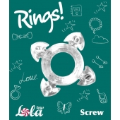 Прозрачное эрекционное кольцо Rings Screw - Lola Games - в Белгороде купить с доставкой