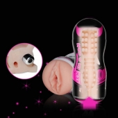 Мастурбатор-вагина Sex In A Can Vibra Vagina Tunnel - Lovetoy - в Белгороде купить с доставкой