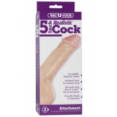 Насадка-реалистик для трусиков Vac-U-Lock 5  Realistic - 12,7 см. - Doc Johnson - купить с доставкой в Белгороде