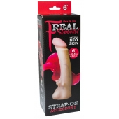 Телесная насадка REAL Standard с усиками на основании - 19 см. - LOVETOY (А-Полимер) - купить с доставкой в Белгороде
