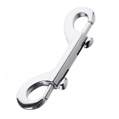 Серебристый двухсторонний карабин TOYFA Metal - ToyFa - купить с доставкой в Белгороде