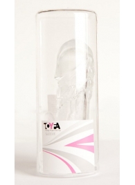 Прозрачная гелевая насадка с клиторальным отростком - 13 см. - Toyfa Basic - в Белгороде купить с доставкой