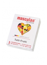 Жёлтые презервативы Masculan Ultra Tutti-Frutti с фруктовым ароматом - 3 шт. - Masculan - купить с доставкой в Белгороде