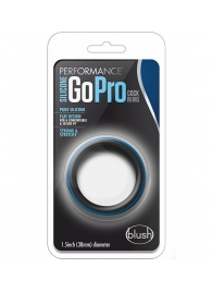 Черно-синее эрекционное кольцо Silicone Go Pro Cock Ring - Blush Novelties - в Белгороде купить с доставкой