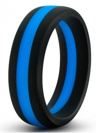 Черно-синее эрекционное кольцо Silicone Go Pro Cock Ring - Blush Novelties - в Белгороде купить с доставкой