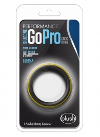 Черно-желтое силиконовое эрекционное кольцо Silicone Go Pro Cock Ring - Blush Novelties - в Белгороде купить с доставкой