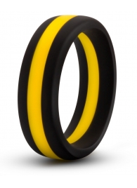 Черно-желтое силиконовое эрекционное кольцо Silicone Go Pro Cock Ring - Blush Novelties - в Белгороде купить с доставкой