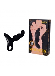 Черный силиконовый анальный вибромассажер-ёлочка Erokey - Erokay - в Белгороде купить с доставкой