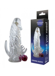 Закрытая прозрачная вибронасадка на пенис Crystal Sleeve Vibe - Erowoman-Eroman - в Белгороде купить с доставкой