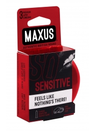 Ультратонкие презервативы в железном кейсе MAXUS Sensitive - 3 шт. - Maxus - купить с доставкой в Белгороде