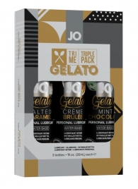 Подарочный набор вкусовых лубрикантов Tri-Me Triple Pack Gelato - System JO - купить с доставкой в Белгороде