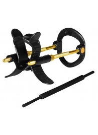 Черно-золотистый экстендер для пениса Sex Expert - Sex Expert - в Белгороде купить с доставкой