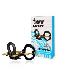 Черный экстендер-растяжитель пениса - Sex Expert - в Белгороде купить с доставкой
