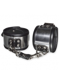 Эффектные серебристо-черные наручники с металлическим блеском - Sitabella - купить с доставкой в Белгороде