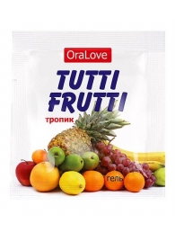 Пробник гель-смазки Tutti-frutti со вкусом тропических фруктов - 4 гр. - Биоритм - купить с доставкой в Белгороде