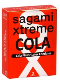 Ароматизированные презервативы Sagami Xtreme COLA - 3 шт. - Sagami - купить с доставкой в Белгороде