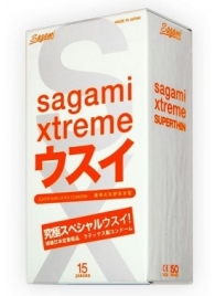 Ультратонкие презервативы Sagami Xtreme SUPERTHIN - 15 шт. - Sagami - купить с доставкой в Белгороде