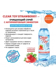 Очищающий спрей для игрушек CLEAR TOY Strawberry - 100 мл. - Биоритм - купить с доставкой в Белгороде