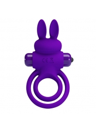 Фиолетовое эрекционное кольцо с вибростимуляцией клитора Vibrant Penis Ring III - Baile - в Белгороде купить с доставкой