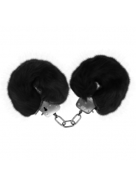 Черные меховые наручники Love с ключиками - Baile - купить с доставкой в Белгороде