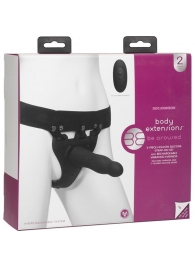 Черный полый вибрострапон Body Extensions BE Aroused - 17,78 см. - Doc Johnson - купить с доставкой в Белгороде