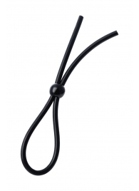 Черное лассо на пенис с одной бусиной - A-toys - в Белгороде купить с доставкой