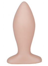 Телесная анальная пробка с широким основанием - 9 см. - LOVETOY (А-Полимер)
