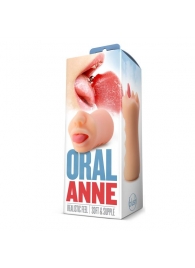 Телесный мастурбатор-ротик с язычком Oral Anne - Blush Novelties - в Белгороде купить с доставкой