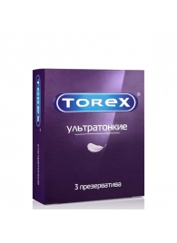 Презервативы Torex  Ультратонкие  - 3 шт. - Torex - купить с доставкой в Белгороде