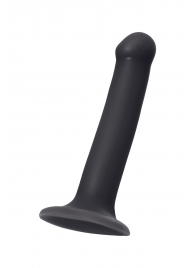 Черный фаллос на присоске Silicone Bendable Dildo M - 18 см. - Strap-on-me - купить с доставкой в Белгороде