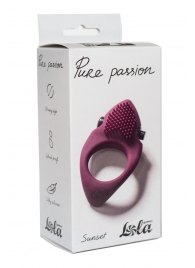 Бордовое эрекционное виброкольцо Pure Passion Sunset - Lola Games - в Белгороде купить с доставкой