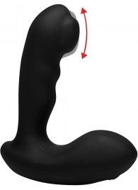 Черный стимулятор простаты Alpha-Pro 7X P-Milker Silicone Prostate Stimulator with Milking Bead - XR Brands - в Белгороде купить с доставкой