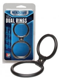 Чёрное двойное эрекционное кольцо Dual Rings Black - Dream Toys - в Белгороде купить с доставкой