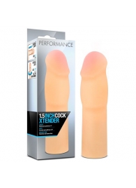 Телесная насадка-удлинитель на пенис PERFORMANCE 1.5INCH COCK XTENDER - 16 см. - Blush Novelties - в Белгороде купить с доставкой
