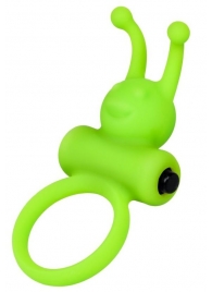 Зеленое эрекционное виброкольцо на пенис Cock Ring - A-toys - в Белгороде купить с доставкой