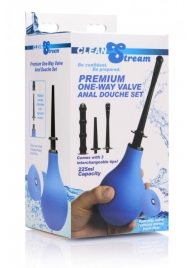 Анальный душ с 3 насадками Premium One-way Valve Anal Douche Set - XR Brands - купить с доставкой в Белгороде