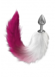 Серебристая анальная пробка с розовым хвостом Galaxy - Lola Games - купить с доставкой в Белгороде