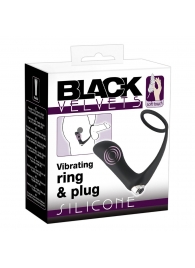 Черное эрекционное кольцо с анальной вибропробкой Vibrating Ring   Plug - Orion - в Белгороде купить с доставкой