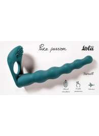 Зеленая вибронасадка для двойного проникновения Farnell - 17 см. - Lola Games - купить с доставкой в Белгороде