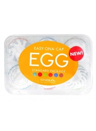 Набор из 6 мастурбаторов Tenga EGG Easy Beat с различным рельефом - Tenga - в Белгороде купить с доставкой