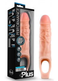 Телесный реалистичный фаллоудлинитель 9 Inch Silicone Cock Sheath Penis Extender - 22,86 см. - Blush Novelties - в Белгороде купить с доставкой