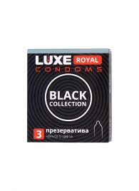 Черные презервативы LUXE Royal Black Collection - 3 шт. - Luxe - купить с доставкой в Белгороде