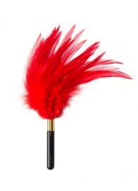 Красный перьевой тиклер Plume - 23 см. - Lola Lingerie - купить с доставкой в Белгороде
