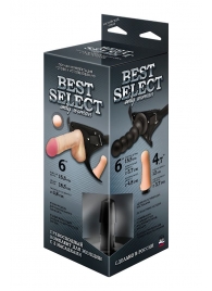 Черный пояс для женщин BEST SELECT с 3 насадками - LOVETOY (А-Полимер) - купить с доставкой в Белгороде